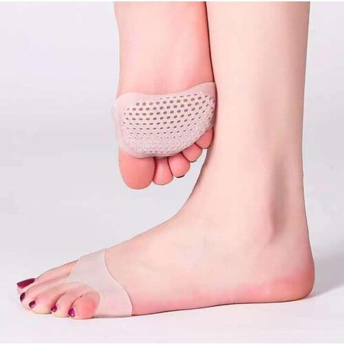 1Pair Silicone Soft Pads High Heel Shoes Slip Resistant Protect Pain Relief Foot Blister Care Forefoot Half Yard Invisible Gel