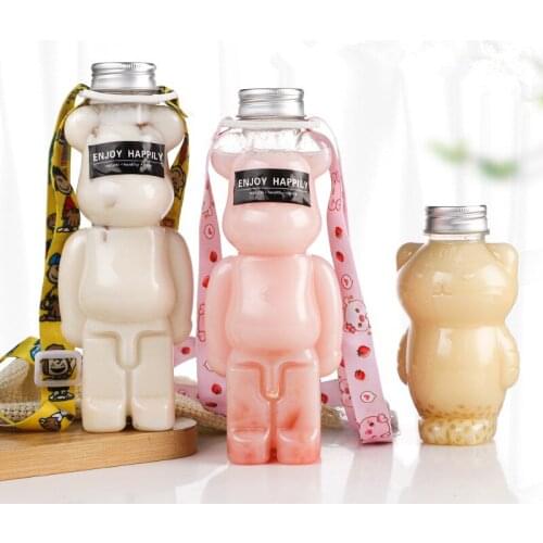 10pcs Net red 400ml 500ml 700ml PET plastic transparent creative beverage juice milk tea coffee yogurt packaging cups with lids