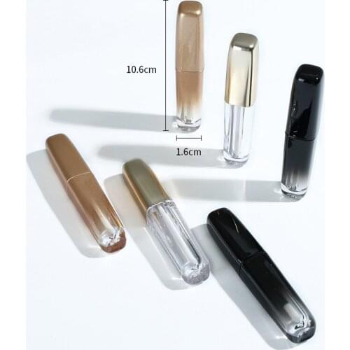3.5ML Lipgloss Wand Tubes Gradient Black Gold Lipgloss Packaging Empty Cosmetic Containers Lip Gloss Containers Tubes 10/50pcs