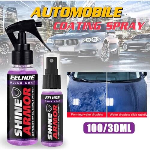 30/100ml Shine Armor Ceramic Car Wash Fortify Quick Coat Polish & Sealer Spray Car Nano Ceramic Coating Polishing Spraying Wax
