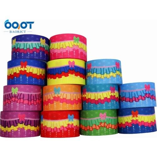 38MM 10Yards M-21324-223 Geometry Cartoons Thermal Transfer Printed Grosgrain Ribbons,Bow Cap DIY Party Gift Packaging Materials