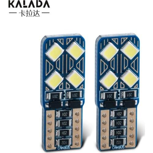 4 pcs 12v T10 W5w 194 168 3030 2smd LED Car Light Bulb Motorcycle Side Clearance Lamp Auto Dome Lighting White 6000K Door Bulbs