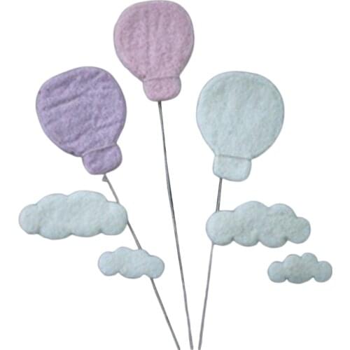 9 Pcs DIY Baby Wool Felt Dinosaur Stars Love Heart Clouds Balloon Decorations Newborn Photography Props Ornaments