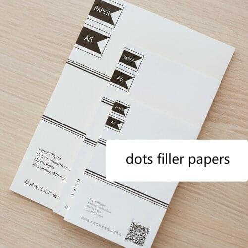Standard size 6 holes loose-leaf notebook refill A5 A6 A7 hardiron daily memos spiral lattice page filler papers