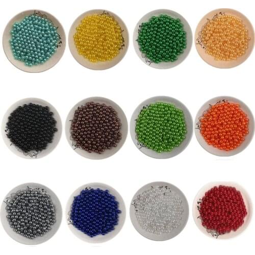 6-10mm double hole imitation pearl female accessories decorative bracelet does not fade, handmade material ABS round beads