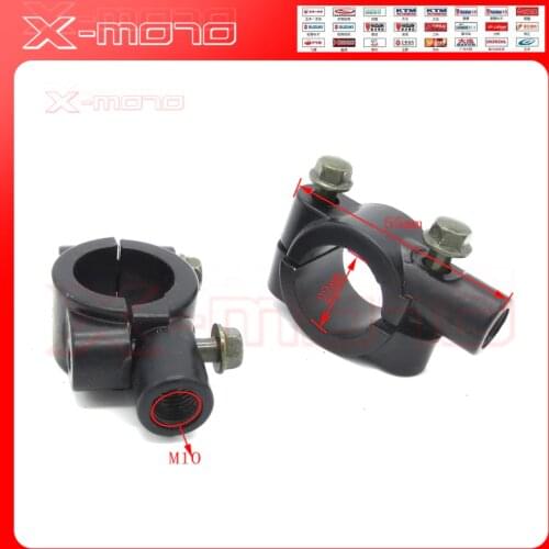 2X Universal Motorcycle Handlebar Mirror Mount Holder Brackets Clamp 10MM 22mm Bicycle Aluminum Rear View Mirror Adapter Holder