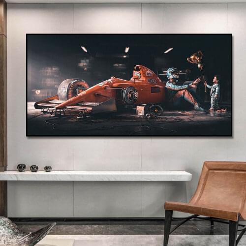 F1 Racing Boys Dream Car Poster Print On Canvas Painting Nordic Poster Wall Art Picture For Living Noom Home Decoration