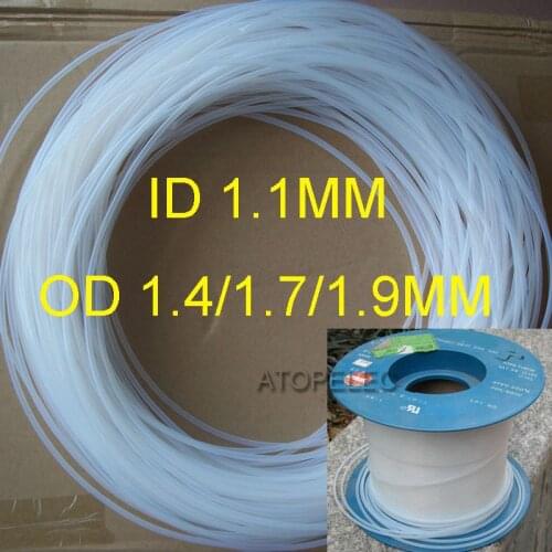 ID_1.1mm PTFE Tubing OD_1.4mm/1.7mm/1.9mm F4 Rigid Pipe 260Deg.C High Temperature
