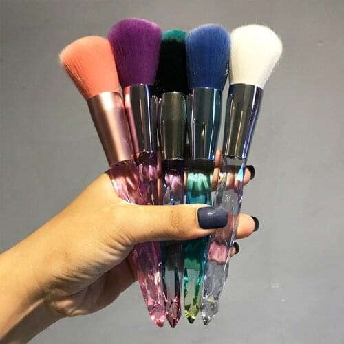 Crystal Makeup Brushes Powder Foundation Eyeshadow Eyebrow Cosmetics for Face Fan Make Up Brush Set Brochas