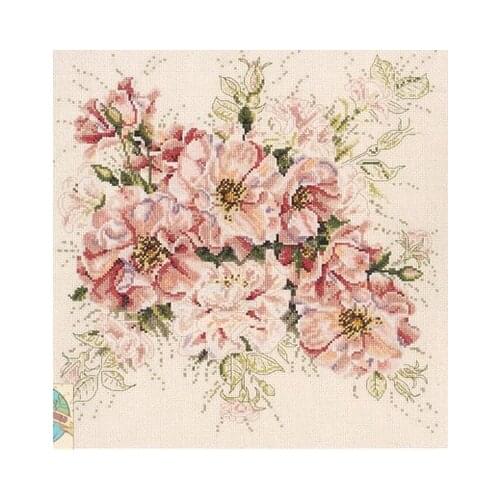 Janlynn 106-0057 Garden Rose Needlework,For Embroidery,DIY 14CT Unprinted Arts Cross stitch kits Set Cross-Stitching Home Decor