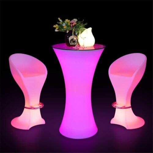 LED illuminated cocktail table,Lounge LED,waterproof glowing led bar table,lighted up coffee table rechargeable,glowing mesa de