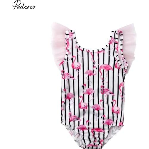 Toddler Baby Girl Swimsuit Swimming Costume Cartoon Swimwear Ages 1-5 Years Bathing Suit Girls Bodysuit