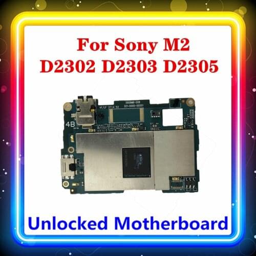 For Sony Xperia M2 D2302 D2303 D2305 Motherboard With Full Chips Android OS Installed Original Replaced Clean Main Board Working