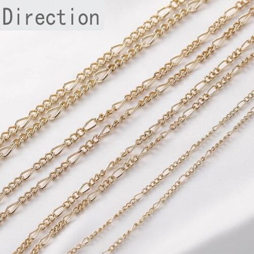 14k gold-clad metal chain loose chain diy handmade necklace bracelet jewelry chain material accessories