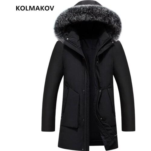 2020 winter new arrival Down Jacket hooded 90% white duck down jackets men, mens fox fur collar winter parkas,size M-3XL