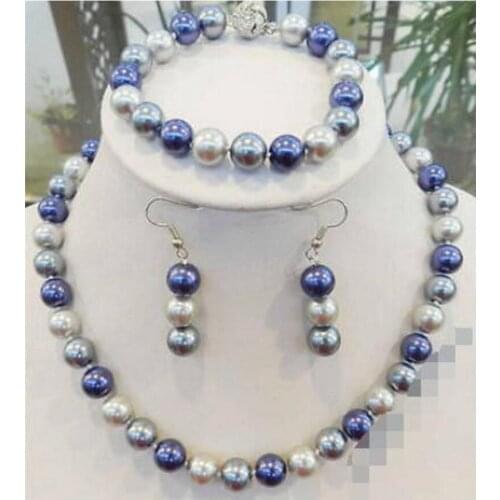 New hot 8mm Multicolor South Sea Shell Pearl Necklace Bracelets Earrings