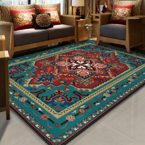 New Persian Ethnic Style 3D Printed Carpets For Living Room Bedroom Area Rugs Polyester Floor Antiskid Soft Home Mats Thicken