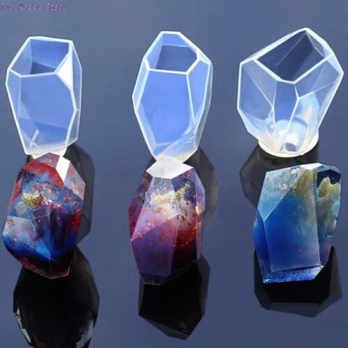 Transparent Soap Molds Crystal Irregular Geometric Jewelry Mold Silicone Resin Ornaments Craft Making Decoration