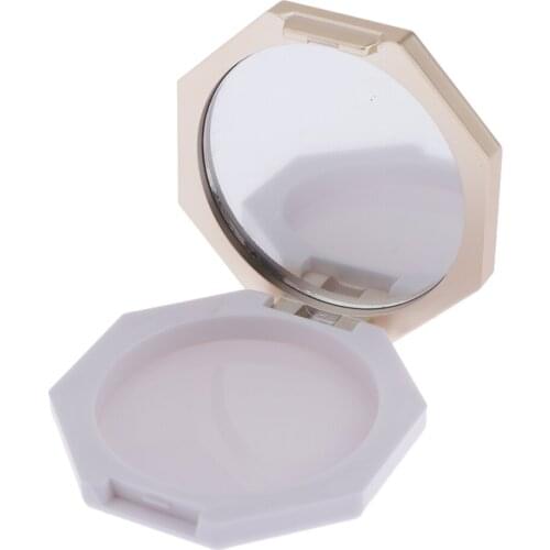 Empty Luxury Reusable Cosmetic Loose Powder Case Container & Mirror for DIY
