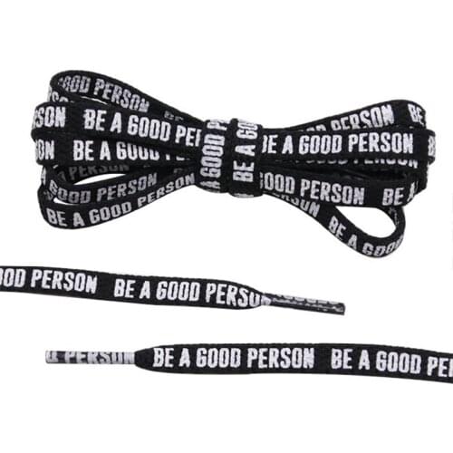 Coolstring Mesh Braid Silk Screen Word Print 8 mm 1 Pair Shoelaces for Kid Adult Unisex Waist Hat Ropes Men Women Sneaker 2020