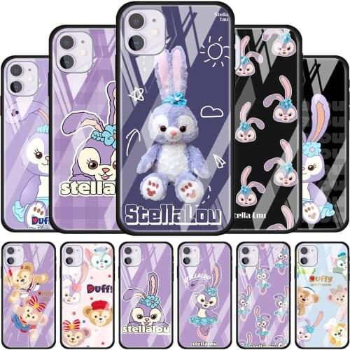 Stellalou rabbit for Apple iPhone 12 Pro Max Mini 11 Pro XS Max X XR 6S 6 7 8 Plus Luxury Tempered Glass Phone Case