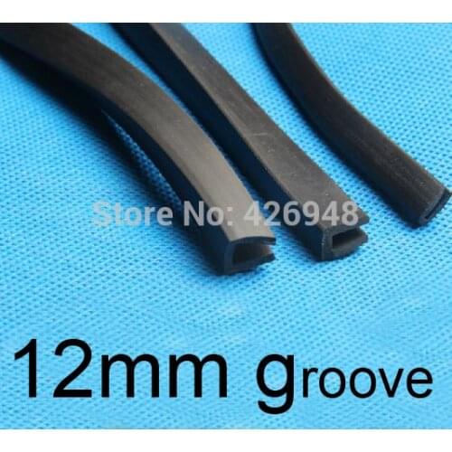 12mm groove U rubber strip BUMPER STRIP Rubber trough saddle bar Article edge protection u-shaped seal edge banding