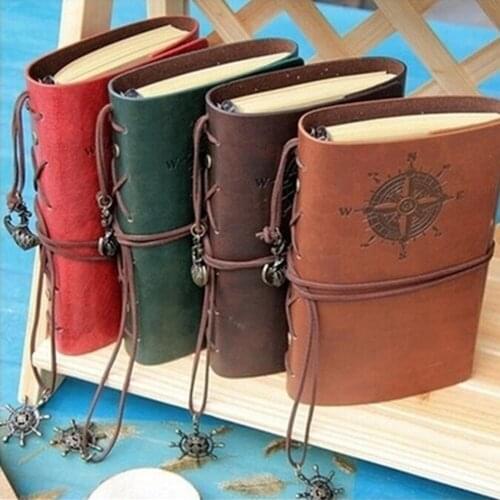 Vintage Diary Notebook Pirate Anchor Decor Travelers Note Books Notepad Planner PU Leather Cover Blank Notebooks 3 Colors