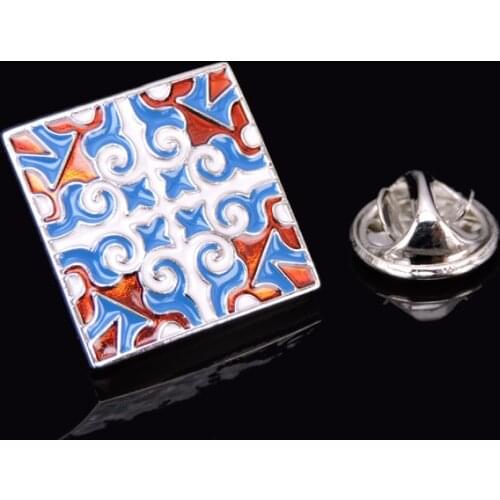 High quality enamel craft cross pattern Brooch mens Lapel Pin clothing collar knapsack badge jewelry