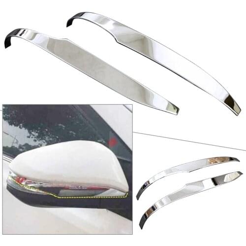2pcs Auto Car Exterior Side Mirror Rearview Below Mirrors Decor StripTrims For Toyota Voxy R80 2018 2019 2020 Chrome ABS