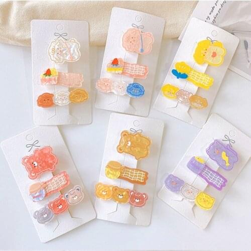 Bear Cat Hair Clips Women Hair Pins Duckbill Clip Hair Barrette Accessories