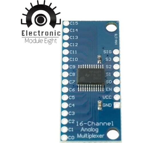 CD74HC4067 16-Channel Analog Digital Multiplexer Breakout Board Module For Arduino 74HC4067 Microcontroller 16 Device RX Lines