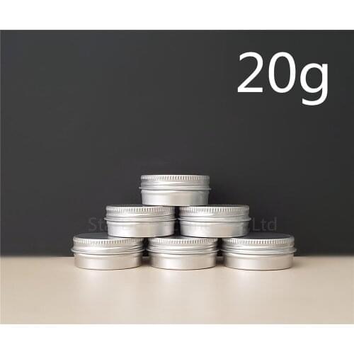 20g Aluminum Metal Jars Professional Cosmetic Refillable Container Cream Jar/20ml Pot Bottle Makeup Cases Storage Box 50pcs/lot