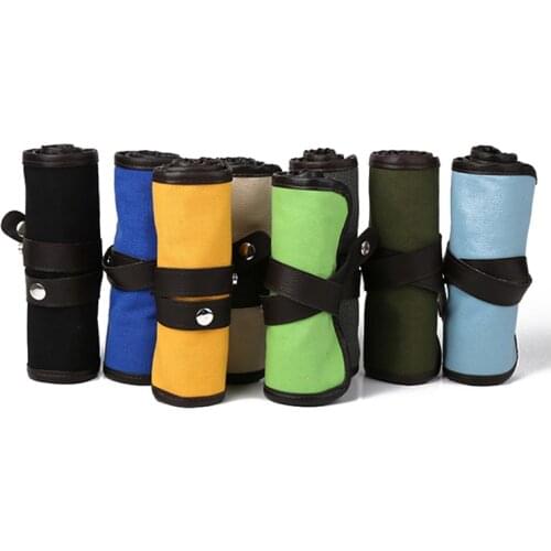 36 hole canvas pen curtain multi-function Cloth art make up color letterprint ceramic clay tool carving paintbrush storage bag