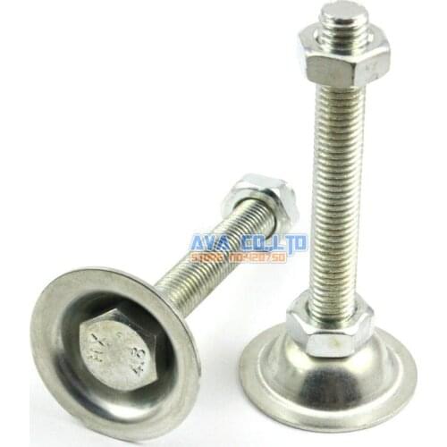 4 Pieces 38mm Base M10*80mm Adjustable Lathe Leg Articulating Leveling Feet