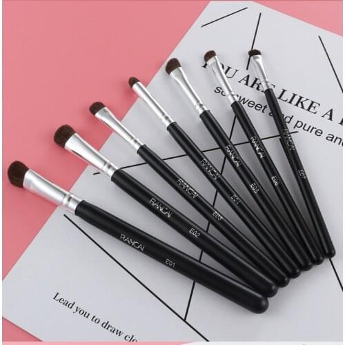 7 Pcs Makeup Brush Suits Horse Hair Contour Powder Foundation Eyeshadow Highlight Concealer Eyebrow Lips Eyeliner Make Up Tool