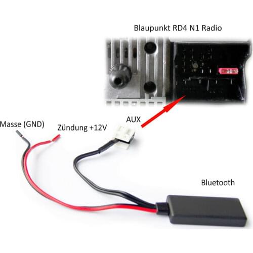 BLUETOOTH AUX ADAPTER MP3 For Citroen C1 C2 C3 C4 C5 DS3 DS4 Blaupunkt RD4 Radio