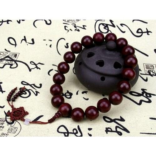 20mm Red Sandalwood Beads Tibetan Buddhism 18+1 Prayer Beads (Car Adornment))