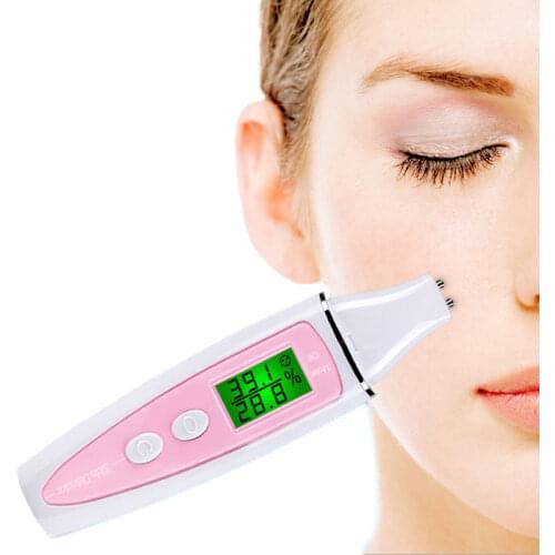 LCD Digital Skin Moisture Meter Skin Care Tester Moisture Oil Content Analyzer Monitor Detector Face Care Tool Monitoring