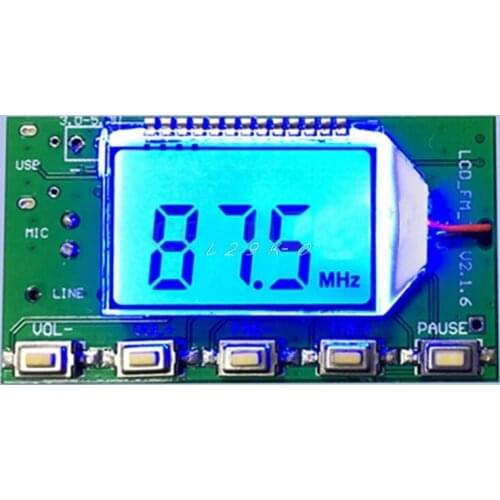 1 PC FM Transmitter Digital Module DSP PLL Wireless Stereo Microphone 87-108MHz New