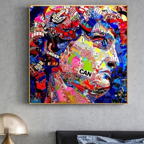 David Graffiti Art Paintings On the Wall Art Posters And Prints Collage Art of David sculpture Colorful Pictures Home Decoration