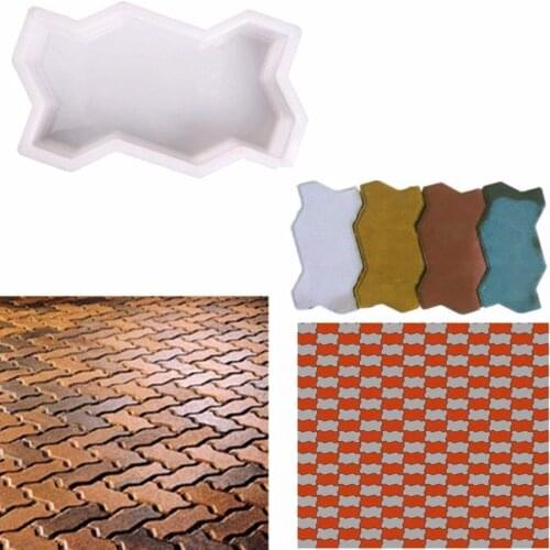 DIY Three Wave Shape Plastic Pavement Mold Garden Paths Maker Concrete Mould Cement Brick Molds Paving Slabs Garden Stone Maker