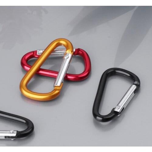 Hot 10pcs 6cm Outdoor Sport Carabiner Camping Safety Buckle Keychain Hiking Hook