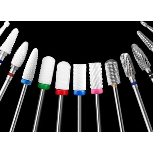 KADS 25 Sizes Choice Various Multi-size Ceramics & Alloy Nail Equipment Drill Machine Manicure and Pedicure Tools Nail Drill Bit
