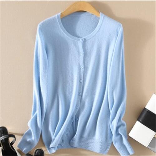 23 Color Cashmere Women Basic Cardigan O-Neck Sweater Spring Autumn Winter Female Long Sleeve Wool Knitted Solid Soft Fashion 55