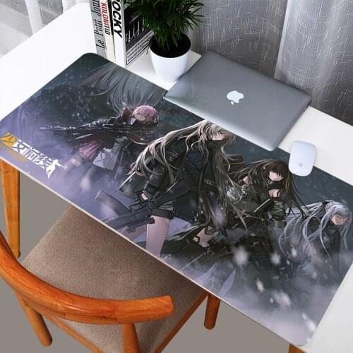 Anime Mouse Pad Girls Frontline Ar 15 Large Gaming Mousepad Gamer Locking Edge Otaku Laptop Desk Computer Mat Carpet Desk Mat