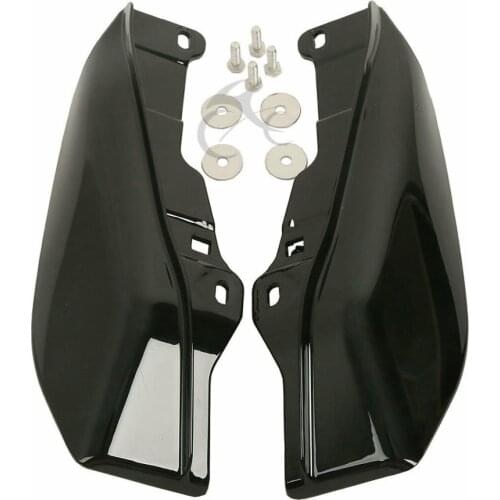 Motorcycle Black/Chrome Mid-Frame Air Deflectors For Harley Touring Road King Tri Electra Street Glide 09-16 Ultra Classic 09-16