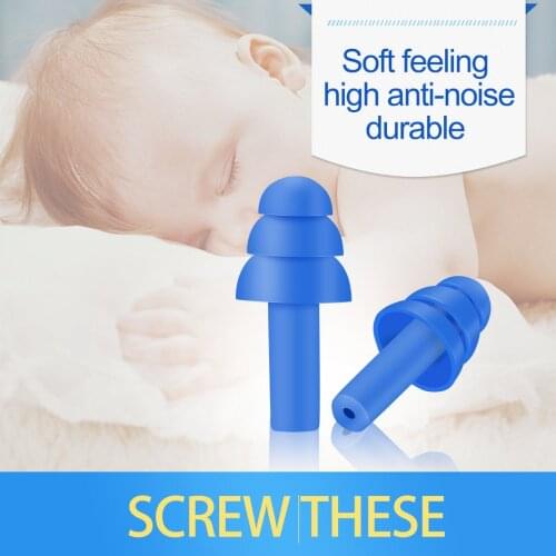 Soft Silicone Ear Protector Plugs Sound Insulation Protection Anti Noise Snoring Sleeping Plugs For Travel Noise Reduction