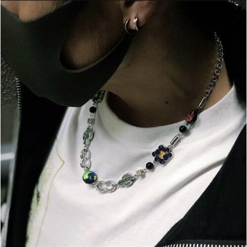 EDY 2021 New SALUTE ACADEMY Hip Hop Punk Cactus Horseshoe Niche Design Cool Necklace For Men Women Girls Party Rapper Jewelry