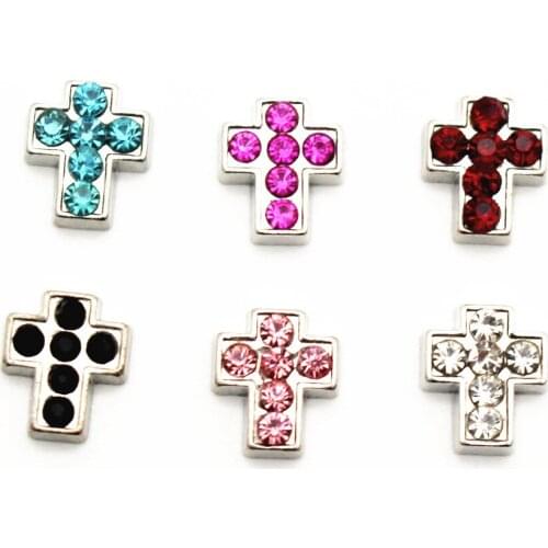New Arrived10Pcs/Lot Mix Cross; Cross-shaped; Like letter“+” Floating Charms Living Glass Memory Locket DIY Jewelry