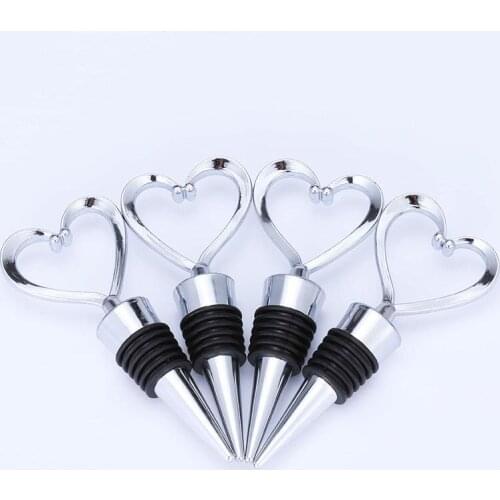 Wholesale Cork Heart Wine Cork Corkscrew Wine Bottle Stopper Oxygenating Wine Pourer Tie Plug Bung Stopper LX9410